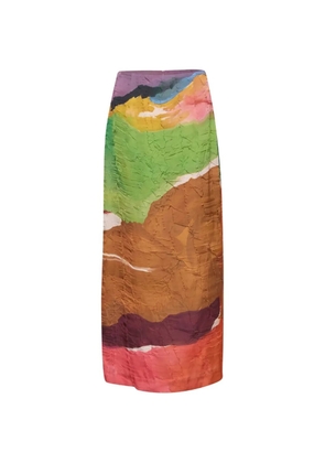 Ulla Johnson Inez crinkled-satin skirt - Orange
