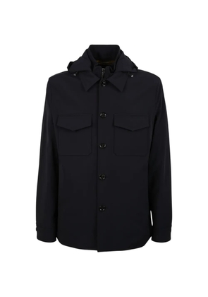 Moorer hooded button-up jacket - Blue