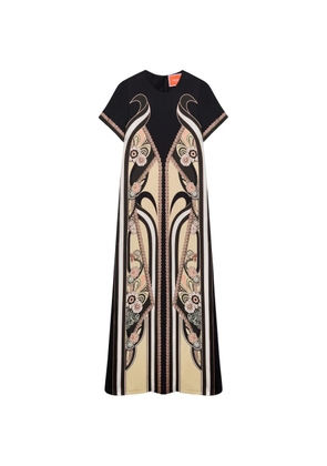 La DoubleJ Ambrosia Placée Pale Pink in silk twill Swing dress - Black
