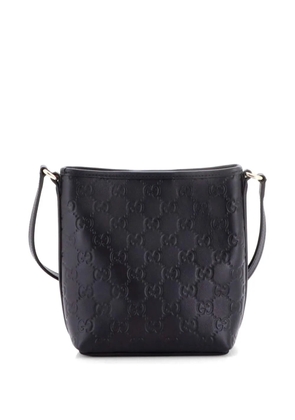 Gucci Pre-Owned GG Emblem GG Debossed Leather Nano bucket bag - Black