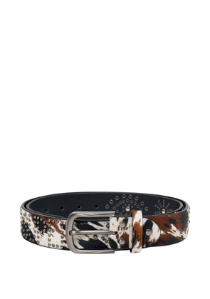 KidSuper studded horse-hair belt - Brown