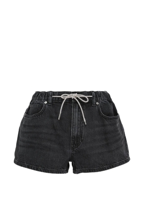 Alexander Wang Marathon crystal-drawstring shorts - Black