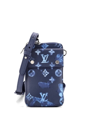 Louis Vuitton Pre-Owned Phone Pouch Limited Edition Monogram Ink Watercolor Leather crossbody bag - Blue