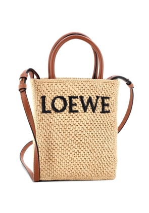 Loewe Pre-Owned A5 Tote Raffia and Leather crossbody bag - Brown