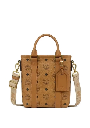 MCM Visetos logo-print tote bag - Neutrals