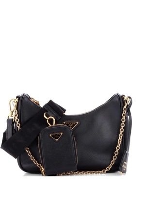 Prada Pre-Owned Re-Edition 2005 Shoulder Bag Saffiano Leather Small crossbody bag - Black