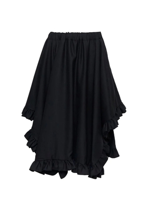Noir Kei Ninomiya ruffled asymmetric-hem skirt - Black