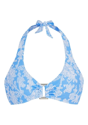 Heidi Klein Playa Paraiso halterneck bikini top - Blue