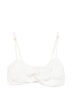 Água de Coco twist-front top - White