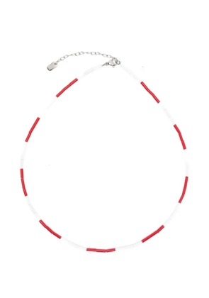 COLLANINE COLORATE color-block beaded necklace - White