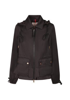 Moncler hooded drawstring-waist jacket - Black