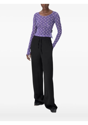 Marine Serre Moon mesh second-skin top - Purple