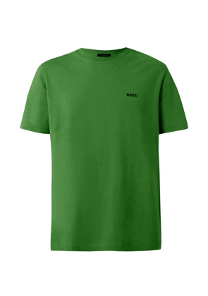 BOSS Camiseta Em Algodão Elástico Com Detalhe De Logo - Green