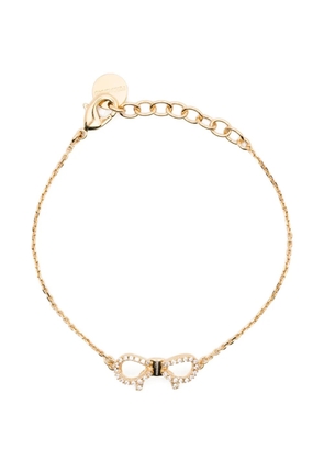 Ferragamo Vara bow crystal-embellished bracelet - Gold
