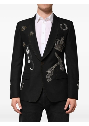 Dolce & Gabbana embellished shawl-lapel blazer - Black