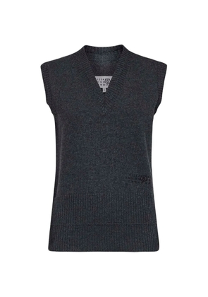 MM6 Maison Margiela embroidered sleeveless vest - Grey
