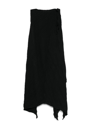 Issey Miyake wrinkled asymmetric dress - Black