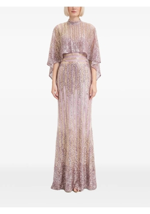 Gemy Maalouf beaded sequin-embellished dress - Pink