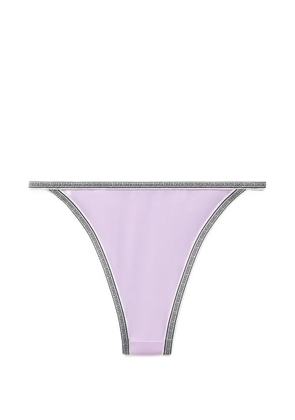 Versace embroidered-logo bikini bottoms - Purple