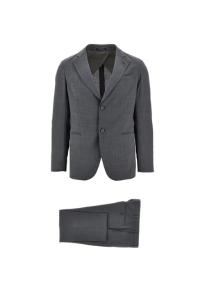 Emporio Armani single-breasted notched-lapel suit - Grey
