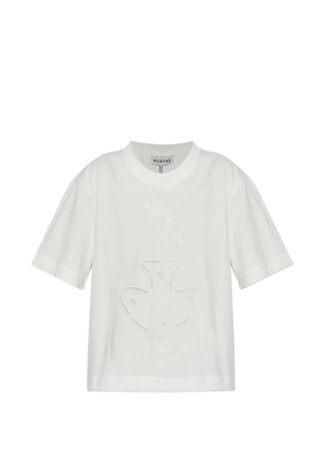 MUNTHE Nellamy broderie-anglaise cotton T-shirt - Neutrals