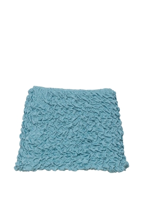 Selia Richwood Lia shirred mini beach skirt - Blue