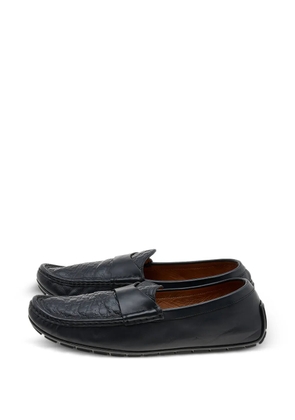 Gucci Pre-Owned Guccissima leather penny loafers - Black