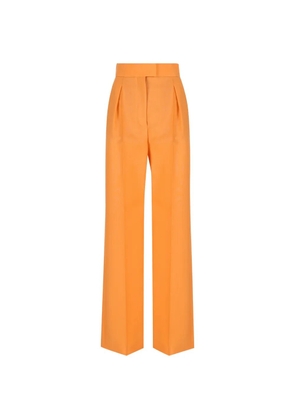 Valentino Garavani pleated straight-leg trousers - Orange