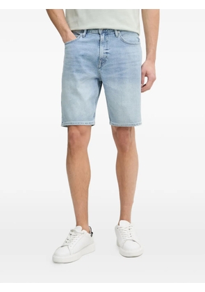 GUESS USA logo-patch denim shorts - Blue