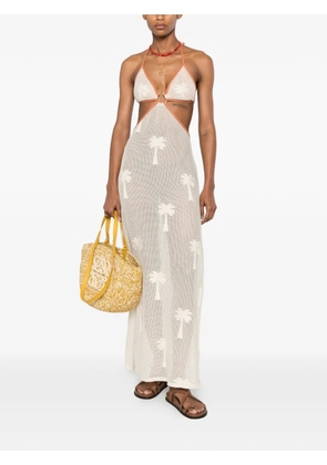 Johanna Ortiz Ebb and Flow palm-tree maxi dress - Neutrals
