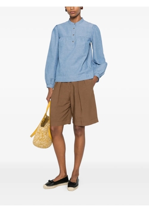 A.P.C. babydoll gathered blouse - Blue