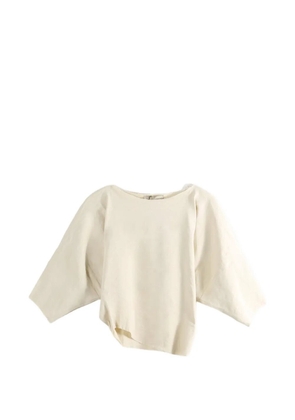 Cortana asymmetric cropped top - Neutrals
