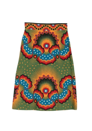 Valentino Garavani Pre-Owned 2016 star-print midi skirt - Green