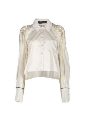 SADH fringed shirt - Neutrals