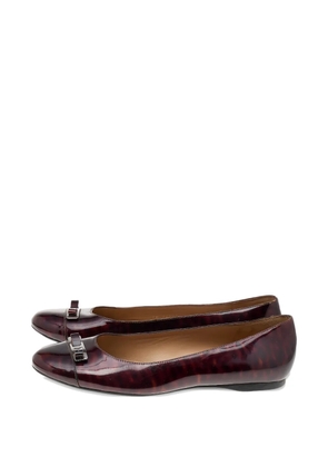 Ferragamo Pre-Owned Vara Bow ballet flats - Red