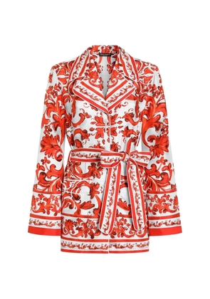 Dolce & Gabbana Majolica-print silk Vanity shirt - White