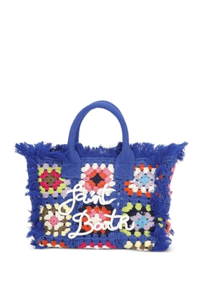 MC2 Saint Barth Colette crochet-knit fringed tote bag - Blue
