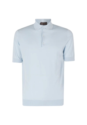 Filippo De Laurentiis short-sleeve knitted polo shirt - Blue