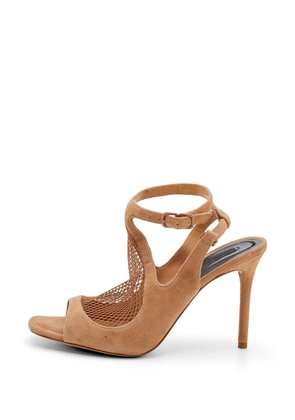 Alexander Wang Piper fishnet heeled sandals - Neutrals