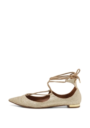 Aquazzura Christy flat pumps - Gold