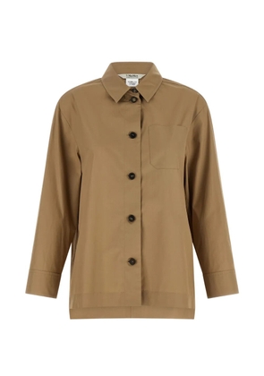 Max Mara Marianne asymmetrical-hem cotton shirt - Brown