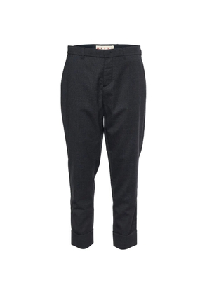 Marni Pre-Owned cuffed wool tailored trousers - Grey