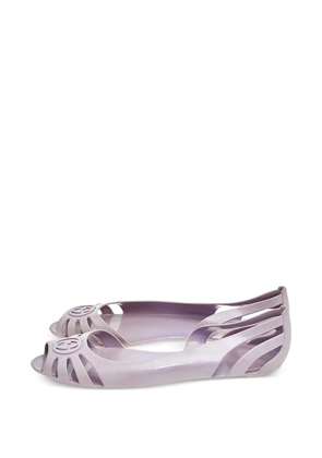 Gucci Pre-Owned Interlocking GG cutout ballet flats - Purple