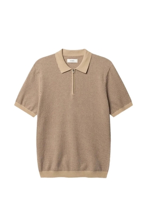 GABBA Oswald Retro half-zip polo shirt - Neutrals