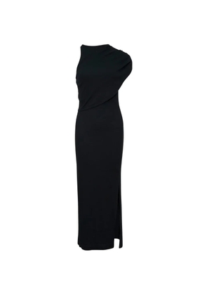 Courrèges 90's ribbed twist-detail maxi dress - Black