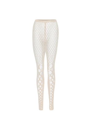 Noir Kei Ninomiya torchon lace leggings - Neutrals
