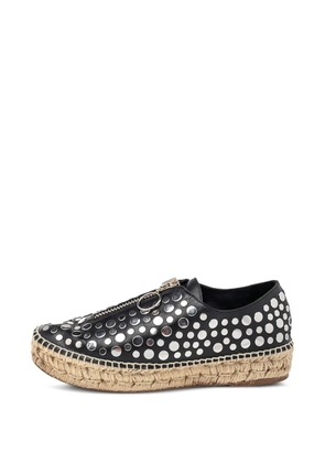Pre-Owned Alexander Wang studded zip-fastening espadrilles - Black