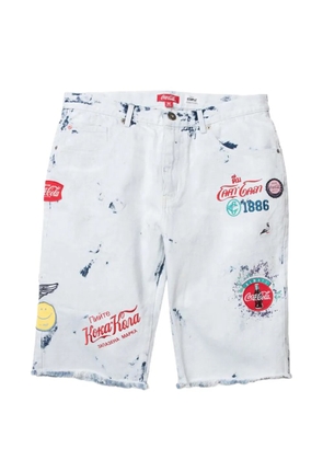 Staple x Coca-Cola patch-detail denim shorts - Blue