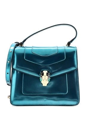 Bvlgari Pre-Owned Serpenti Forever Top Handle Bag Patent Small satchel - Blue