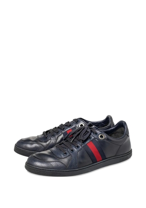 Gucci Pre-Owned Web stripe sneakers - Blue